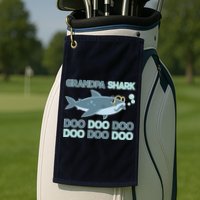 Grandpa Shark Doo Doo Doo Golf Towel
