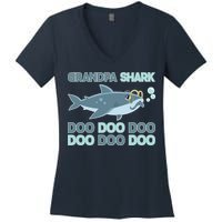 Grandpa Shark Doo Doo Doo Women's V-Neck T-Shirt
