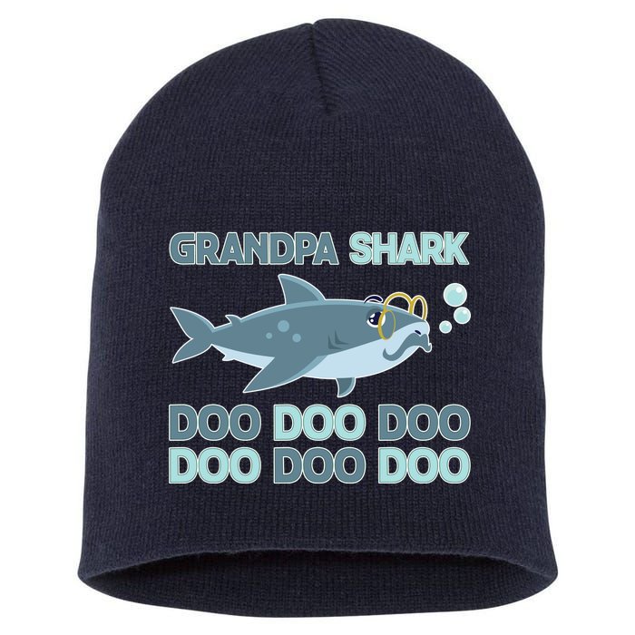 Grandpa Shark Doo Doo Doo Short Acrylic Beanie