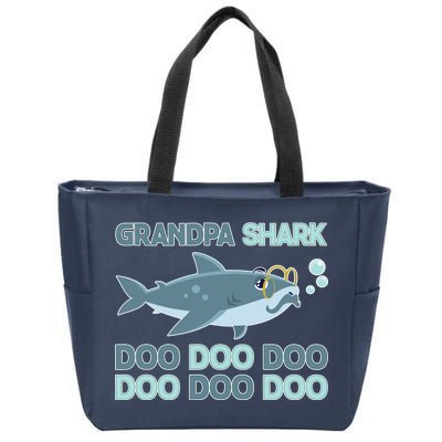 Grandpa Shark Doo Doo Doo Zip Tote Bag