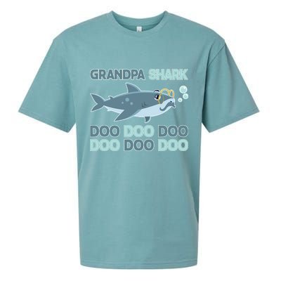 Grandpa Shark Doo Doo Doo Sueded Cloud Jersey T-Shirt