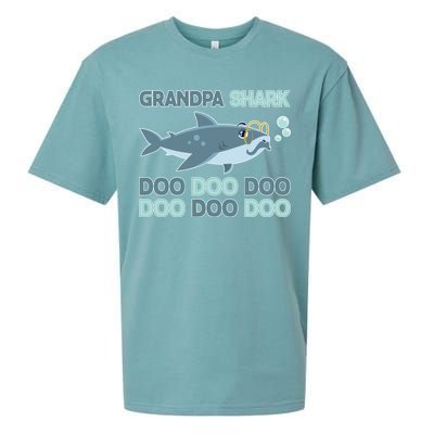 Grandpa Shark Doo Doo Doo Sueded Cloud Jersey T-Shirt