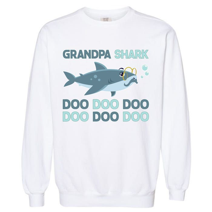 Grandpa Shark Doo Doo Doo Garment-Dyed Sweatshirt