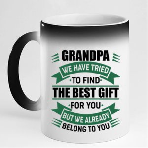 Grandpa The Best Gift For You 11oz Black Color Changing Mug