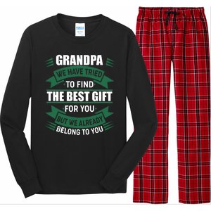 Grandpa The Best Gift For You Long Sleeve Pajama Set