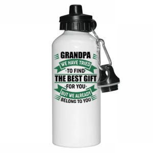 Grandpa The Best Gift For You Aluminum Water Bottle