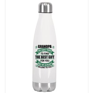 Grandpa The Best Gift For You Stainless Steel Insulated Water Bottle