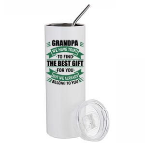 Grandpa The Best Gift For You Stainless Steel Tumbler