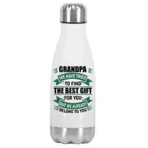 Grandpa The Best Gift For You Stainless Steel Insulated Water Bottle