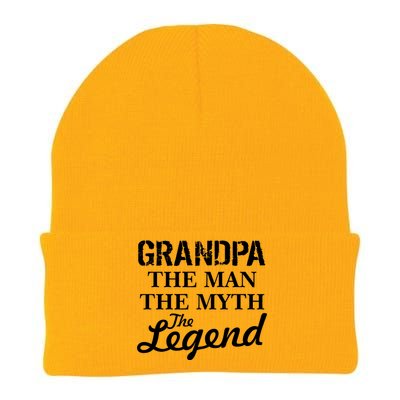 Grandpa The Man Myth Legend Knit Cap Winter Beanie