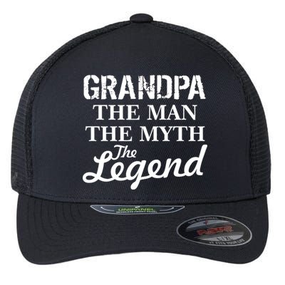 Grandpa The Man Myth Legend Flexfit Unipanel Trucker Cap