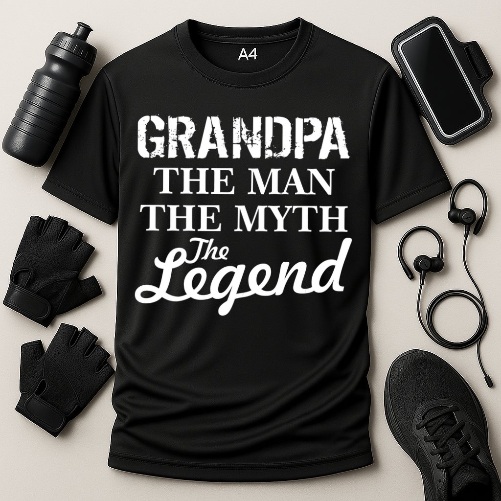 Grandpa The Man Myth Legend Performance Shirt
