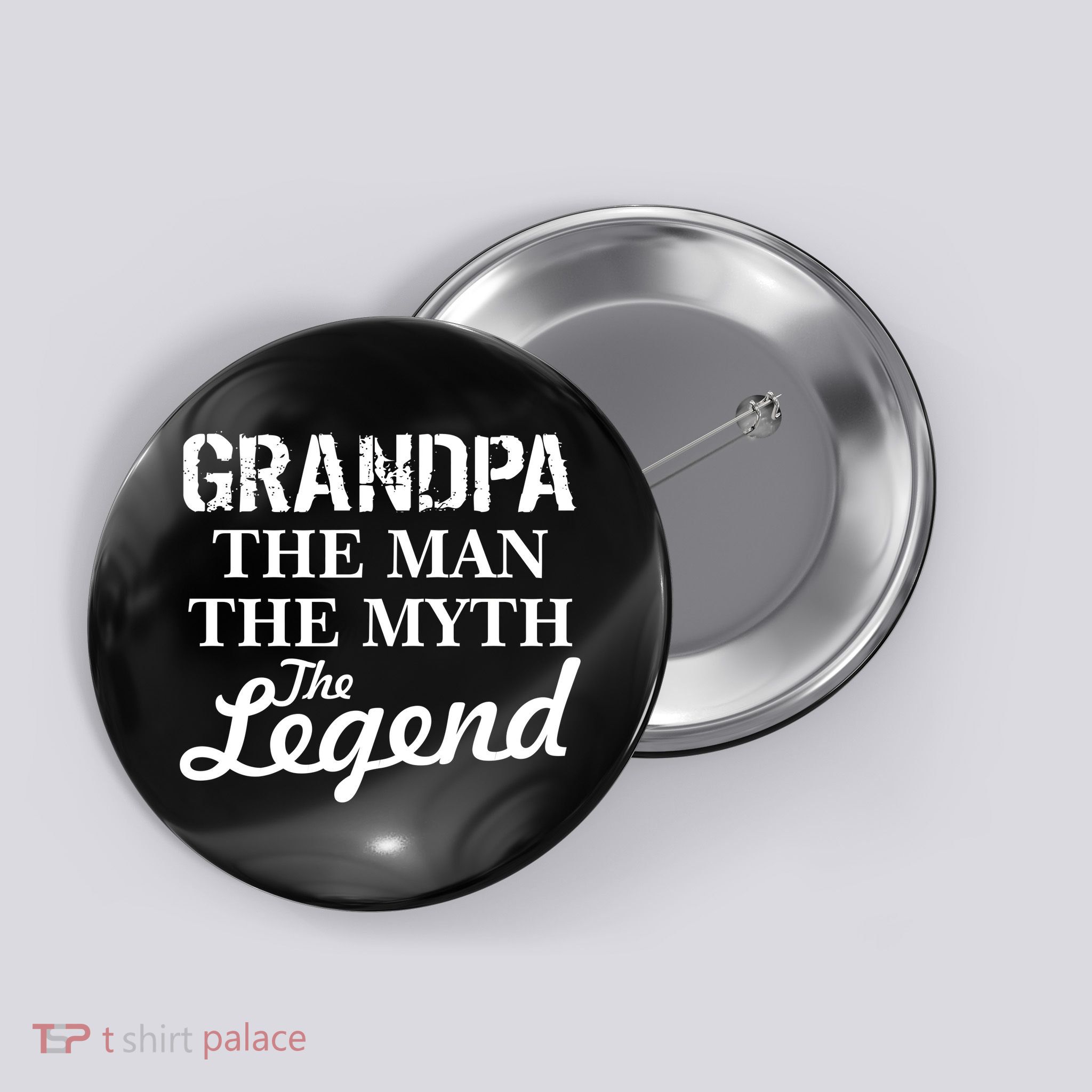 Grandpa The Man Myth Legend Button