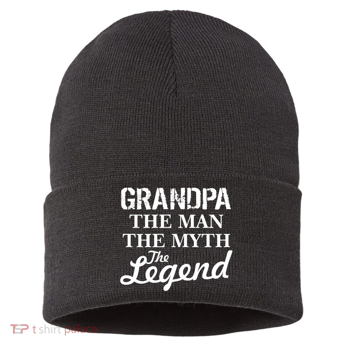 Grandpa The Man Myth Legend Sustainable Knit Beanie