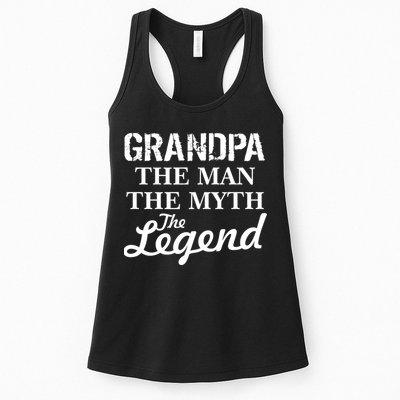 Grandpa The Man Myth Legend Womens Tank Top