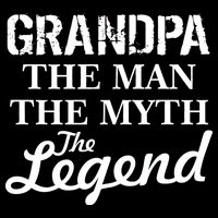 Grandpa The Man Myth Legend Cropped Pullover Crew