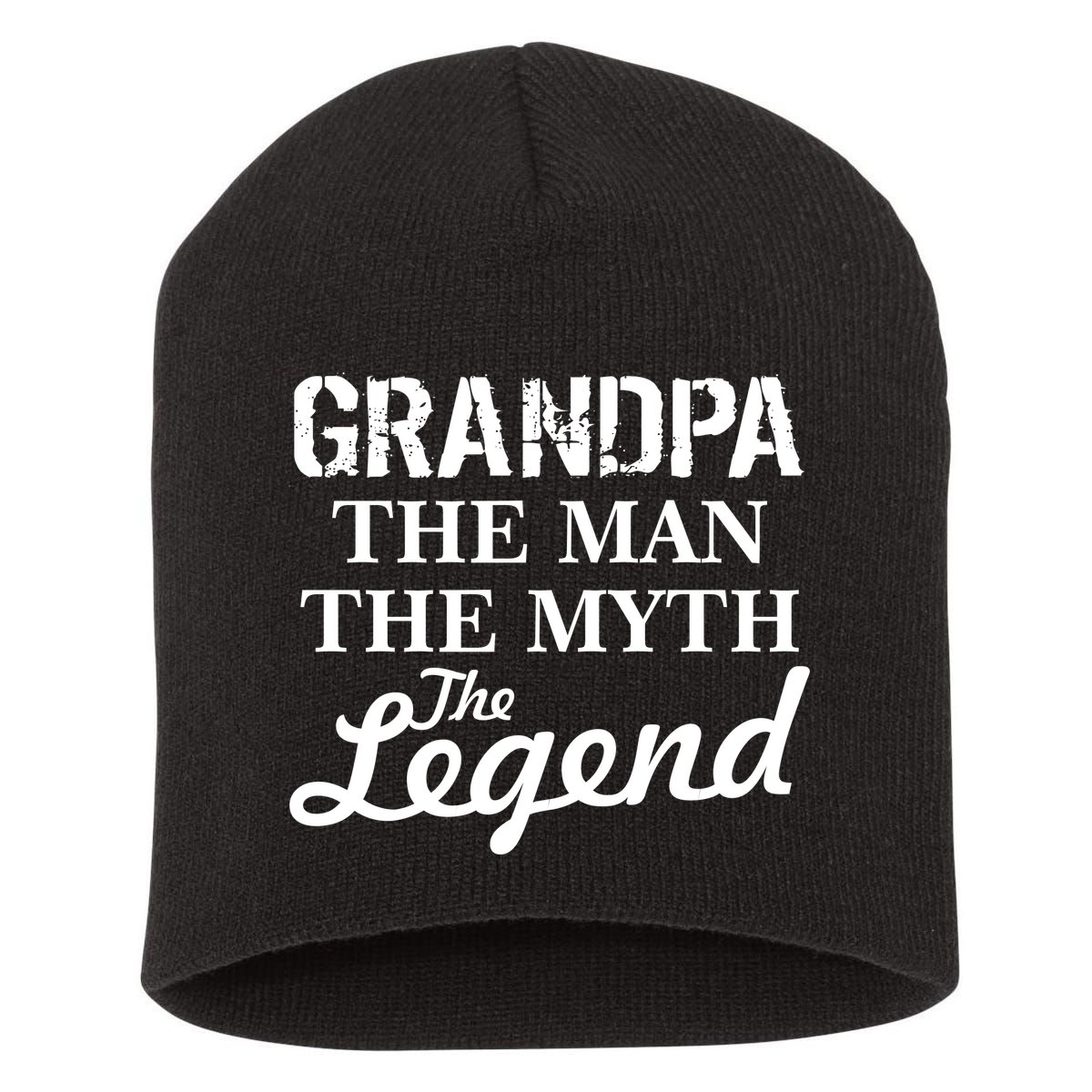 Grandpa The Man Myth Legend Short Acrylic Beanie