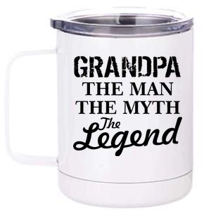 Grandpa The Man Myth Legend 12 oz Stainless Steel Tumbler Cup