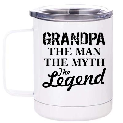 Grandpa The Man Myth Legend 12 oz Stainless Steel Tumbler Cup