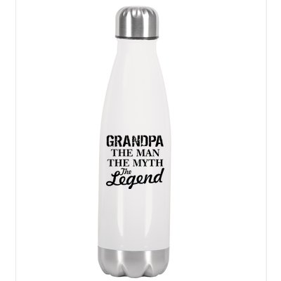 Grandpa The Man Myth Legend Stainless Steel Insulated Water Bottle