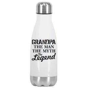 Grandpa The Man Myth Legend Stainless Steel Insulated Water Bottle