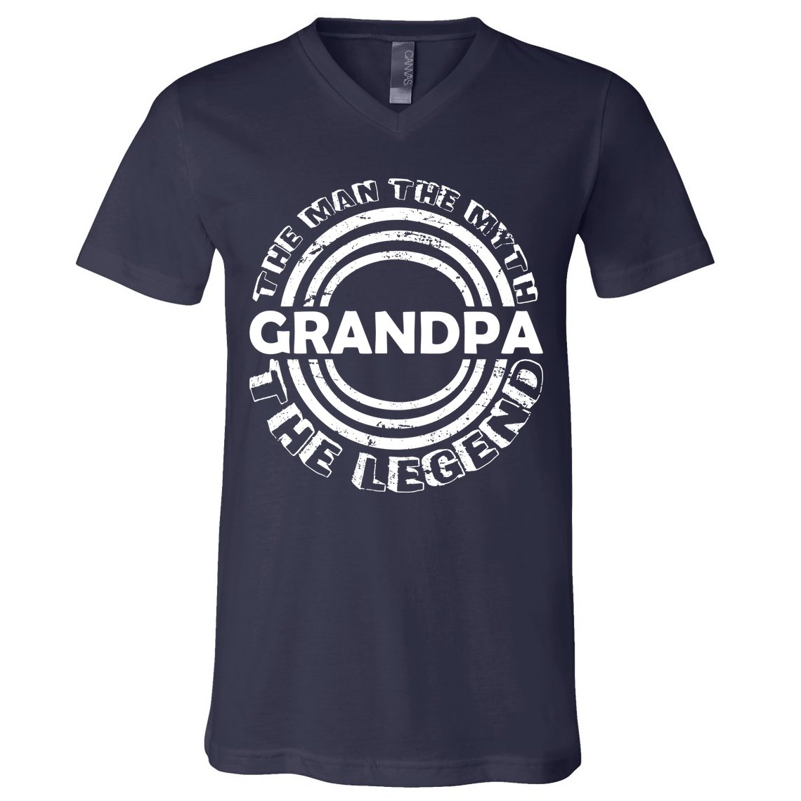 Grandpa The Man Myth The Legend Funny V-Neck T-Shirt