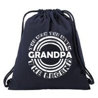 Grandpa The Man Myth The Legend Funny Drawstring Bag