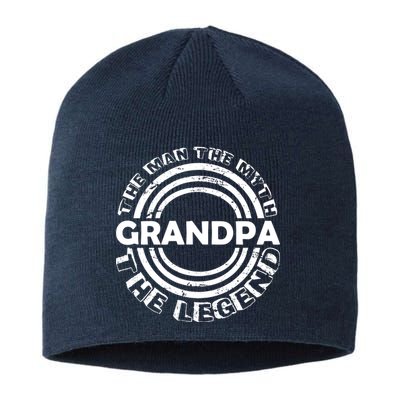 Grandpa The Man Myth The Legend Funny Sustainable Beanie