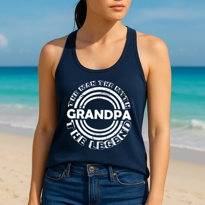 Grandpa The Man Myth The Legend Funny Womens Tank Top