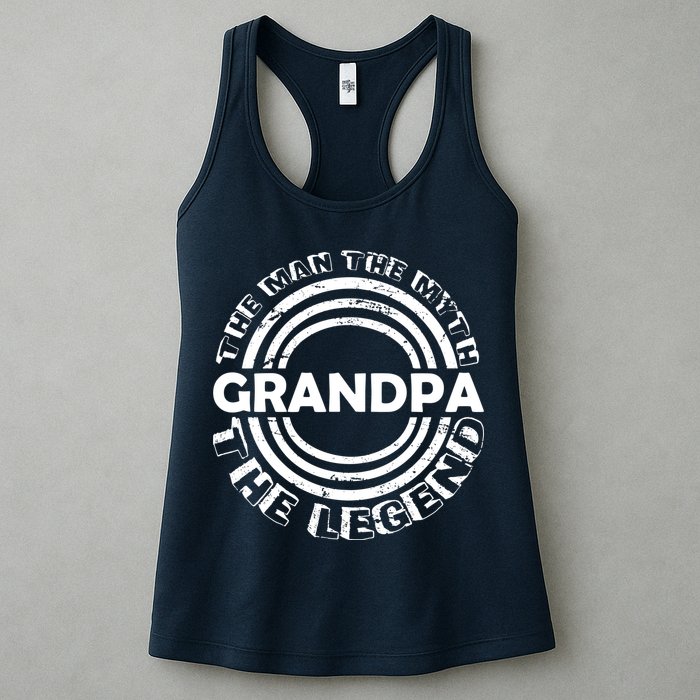 Grandpa The Man Myth The Legend Funny Womens Tank Top