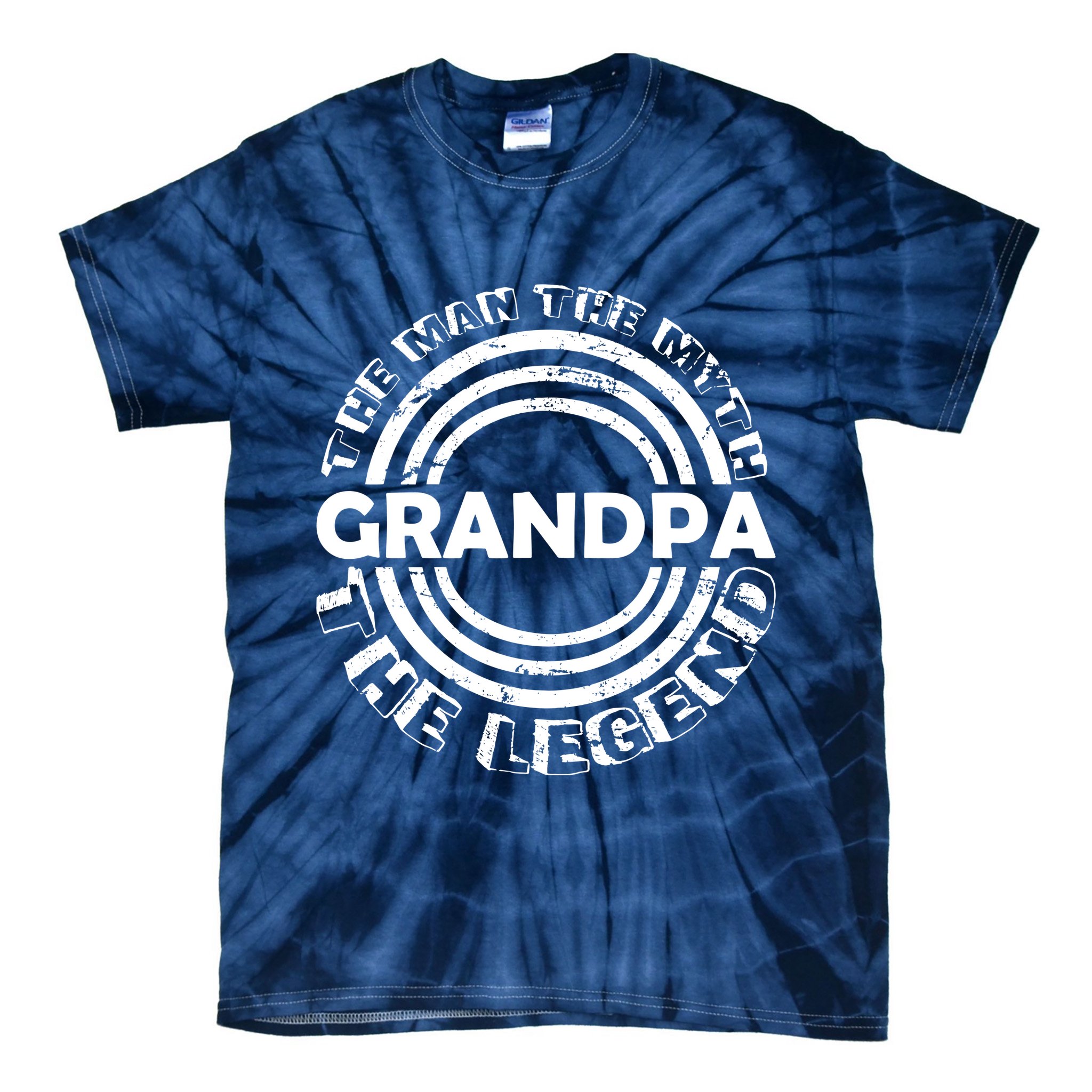Grandpa The Man Myth The Legend Funny Tie-Dye T-Shirt