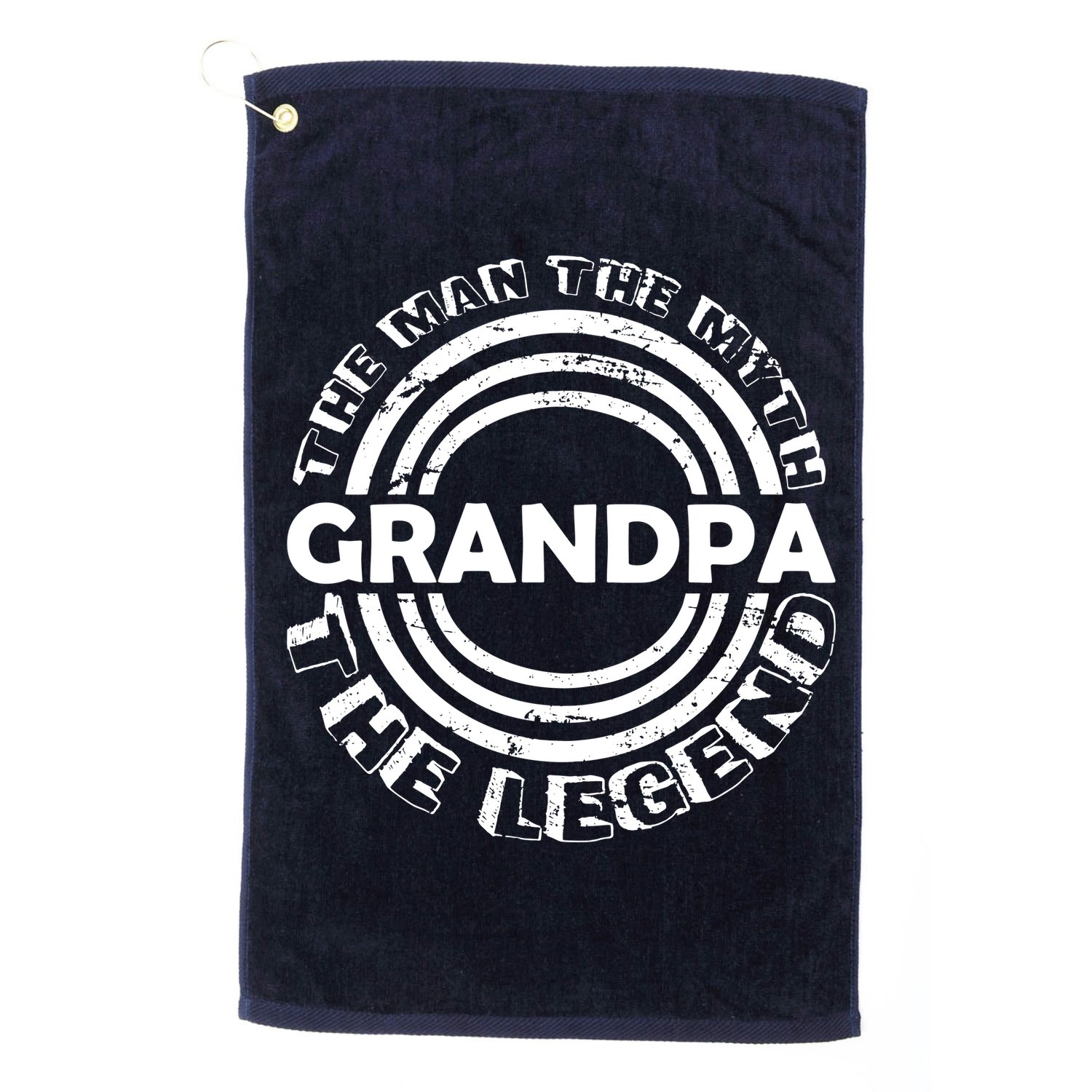Grandpa The Man Myth The Legend Funny Golf Towel