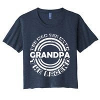 Grandpa The Man Myth The Legend Funny Crop Top