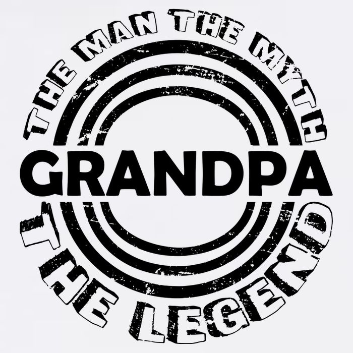 Grandpa The Man Myth The Legend Funny Garment-Dyed Sweatshirt
