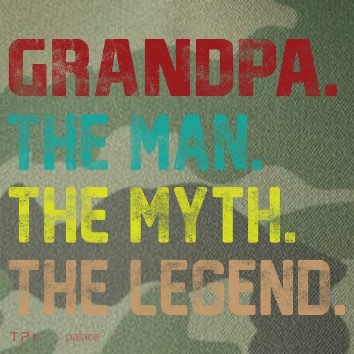 Grandpa The Man The Myth The Legend  Legacy Tie Dye Trucker Hat