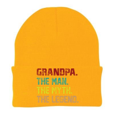 Grandpa The Man The Myth The Legend  Knit Cap Winter Beanie