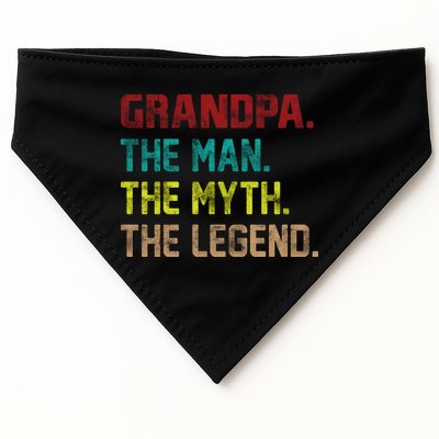 Grandpa The Man The Myth The Legend  USA-Made Doggie Bandana