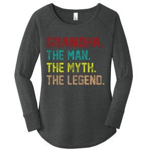 Grandpa The Man The Myth The Legend  Women's Perfect Tri Tunic Long Sleeve Shirt