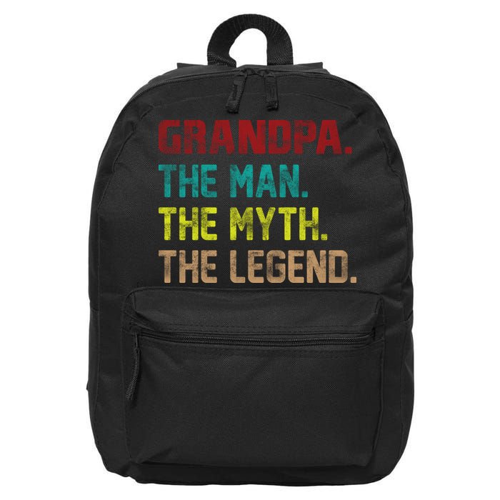 Grandpa The Man The Myth The Legend  16 in Basic Backpack