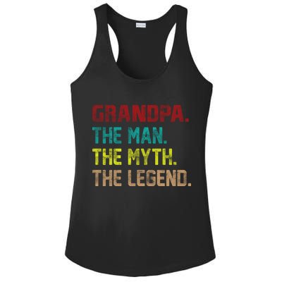 Grandpa The Man The Myth The Legend  Ladies PosiCharge Competitor Racerback Tank