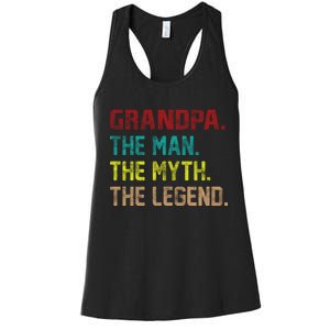 Grandpa The Man The Myth The Legend  Women's Racerback Tank