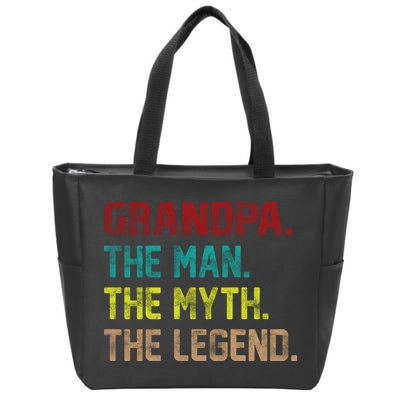 Grandpa The Man The Myth The Legend  Zip Tote Bag