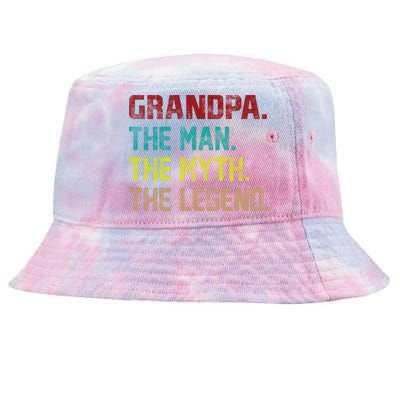 Grandpa The Man The Myth The Legend  Tie-Dyed Bucket Hat