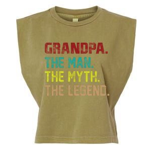 Grandpa The Man The Myth The Legend  Garment-Dyed Women's Muscle Tee