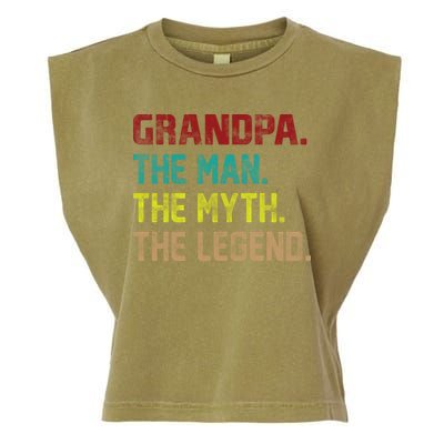 Grandpa The Man The Myth The Legend  Garment-Dyed Women's Muscle Tee