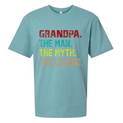 Grandpa The Man The Myth The Legend  Sueded Cloud Jersey T-Shirt