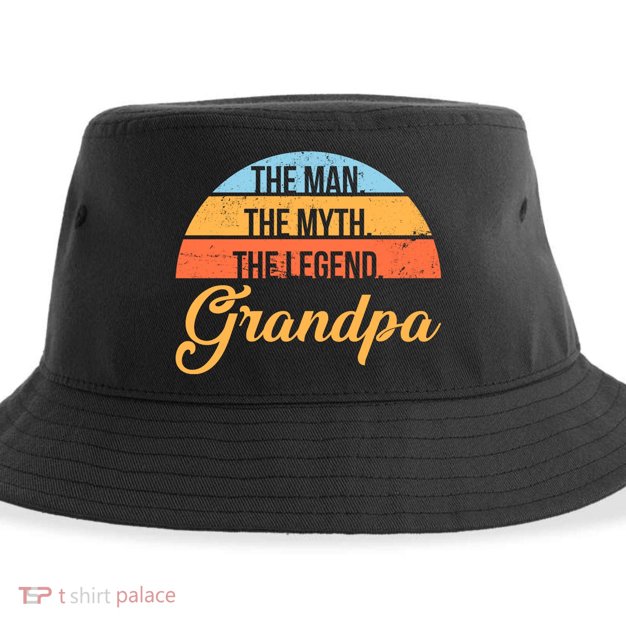 Grandpa The Man The Myth The Legend Saying Sustainable Bucket Hat