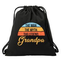 Grandpa The Man The Myth The Legend Saying Drawstring Bag