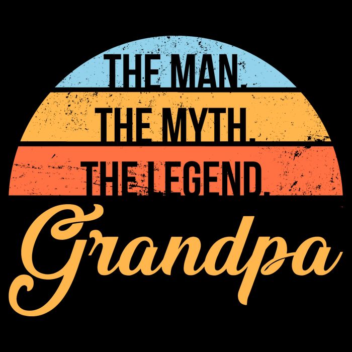 Grandpa The Man The Myth The Legend Saying Drawstring Bag