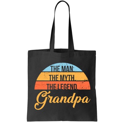Grandpa The Man The Myth The Legend Saying Bag